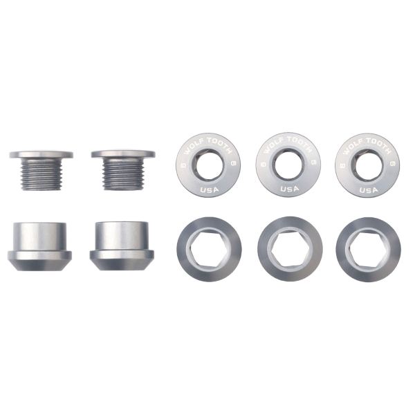 Kit de tornillos y tuercas para platos 5 piezas 6mm M8x0,75 sp.