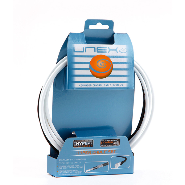 [33792] KIT DE FRENO CABLE/FUNDA "HYPER" BLANCO