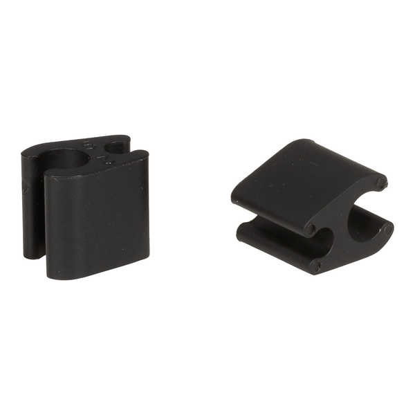 [71022] 10 CLIPS DE CABLE DÚO NEGRO 4,1 MM / 4,1
