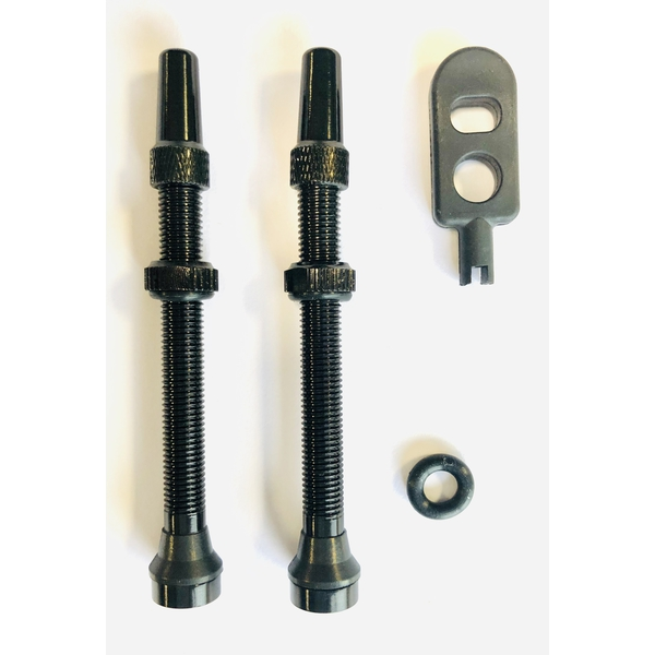 [31683] JGO.2 VALVULAS FV TUB. ALU.NEGRO 80MM