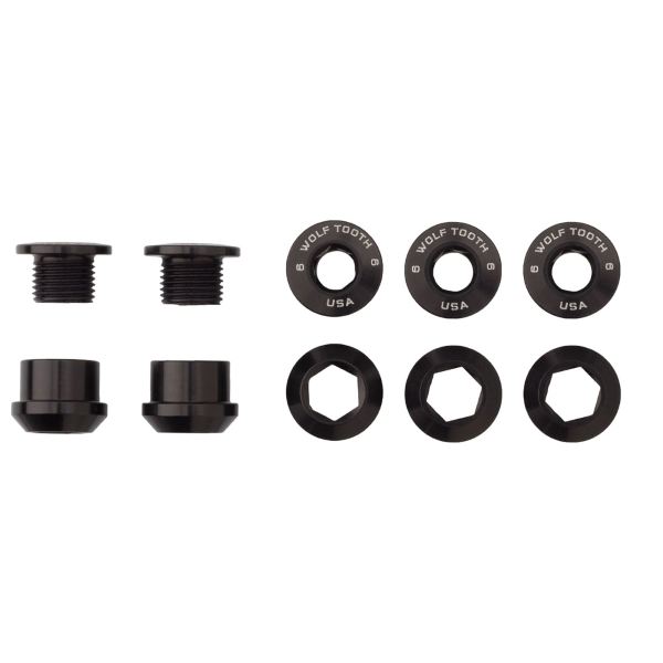 Kit de tornillos y tuercas para platos 5 piezas 6mm M8x0,75 sp.