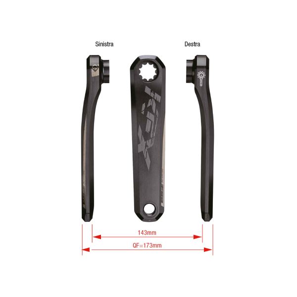 Bielas para e-bike KFX CK-9011/IS