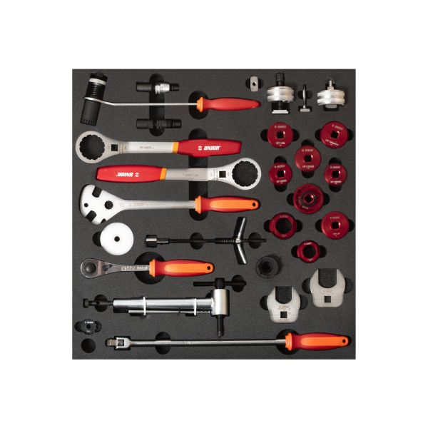 [567008768] Juego de herramientas para bicicleta SET2-2600AC en bandeja de herramientas SOS para cajones grandes - Herramientas para eje de pedalier y bielas