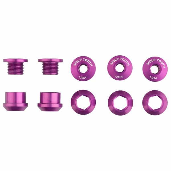 Kit de tornillos y tuercas para plato 5 piezas 6mm M8x0,75 sp.