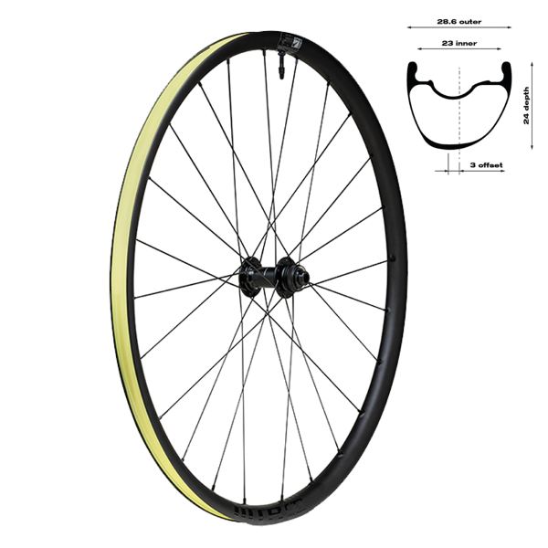 [525033000] Rueda Delantera CZR Carbon i23 tubeless ready TCS Disc 28'/700c
