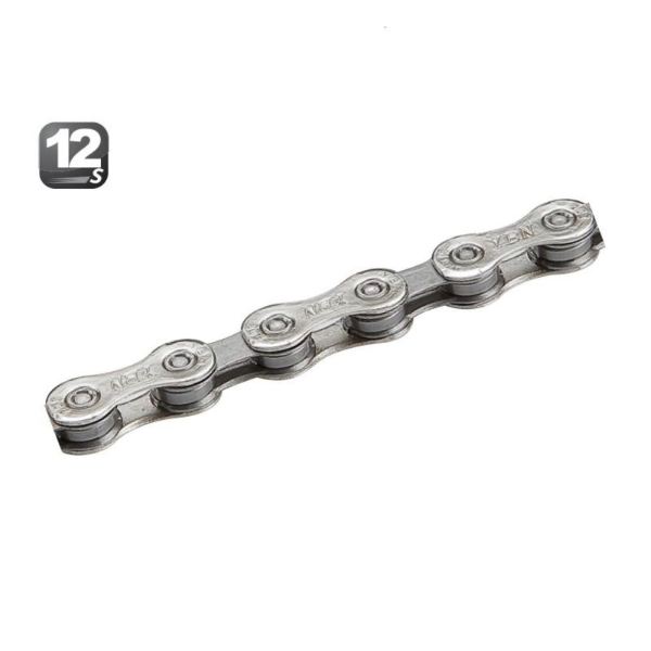 [RG0000860] Cadena YBN 12 velocidades 126 eslabones, plata/gris