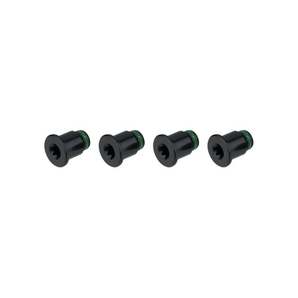 Kit de tornillos para plato de aluminio M8X4.75X8.75, BCD94/107 mm, negro (4 unidades)