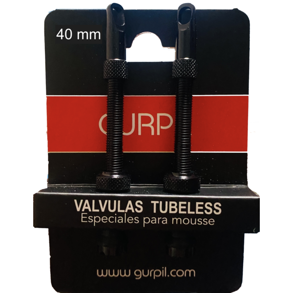 JGO.2 VALVULAS FV TUB. ALU.NEGRO 40MM