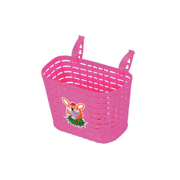 [RG0000367] Cesta delantera para niños, rosa (zorro)