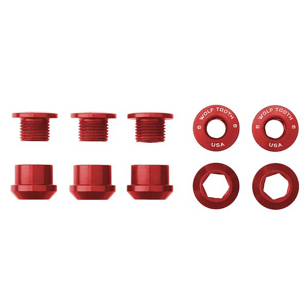 Kit de tornillos y tuercas para platos 5 piezas 6mm M8x0,75 sp.