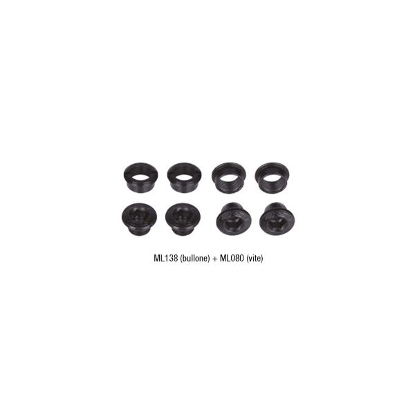 Juego de tornillos y tuercas para plato M8x0,75P (4 uds)