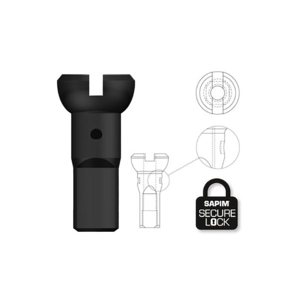Niples Polyax latón 14 mm Secure Lock negro caja de 100 uds