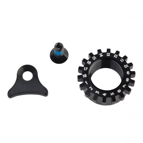 Kit de hardware ThruAxle para 15QR y Kabolt (hasta 2020), incluye inserto de rosca de reloj, perno, placa