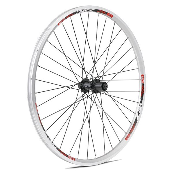 [30103] RUEDA ZAC 26" PLATA C/NEG R/N.CASS.8-11V