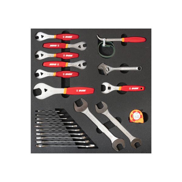 [567008775] Juego de herramientas para bicicleta SET2-2600D en bandeja SOS para cajones amplios - Herramientas para mantenimiento y reparación de horquilla de suspensión