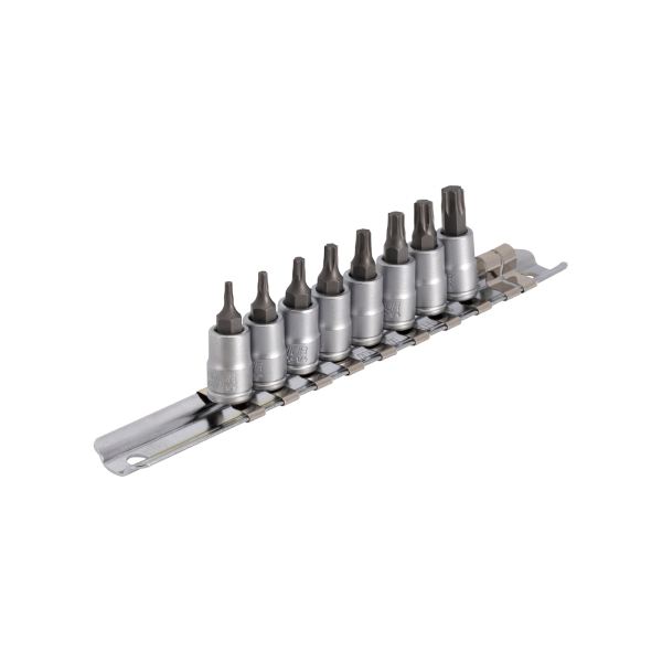 Juego de vasos para destornillador 187HTXP8 con perfil TORX 1/2 en carril